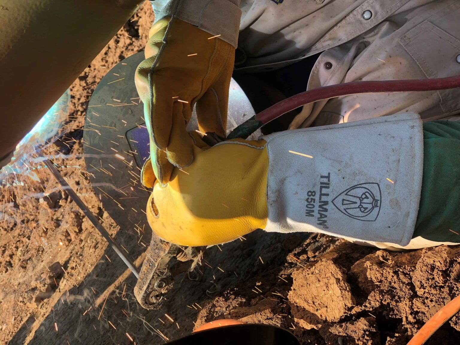 850 Top Grain & Rough Side Out Top Grain Elkskin Stick Welding Glove