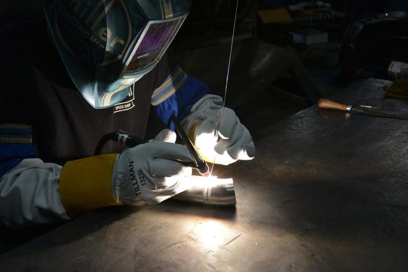 1325 Goatskin TIG Glove with Leather Heat Shield John Tillman Co.