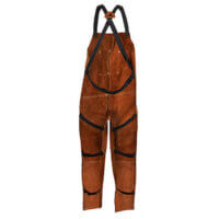 5300A Dark Brown Cowhide Split Leg Bib Apron - Image 2