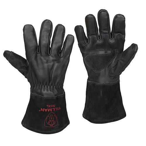 Small Tillman 44 ONYX 100% Top Grain Black Kidskin TIG Welding Gloves