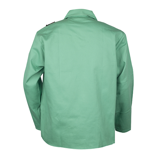 Tillman 6230 30" 9 oz Green FR Cotton Welding Jacket Small 