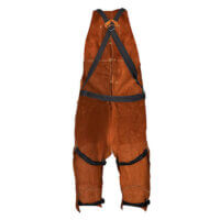 3843 Dark Brown Cowhide Split Leg Bib Apron - John Tillman Co.