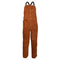 5300A Dark Brown Cowhide Split Leg Bib Apron