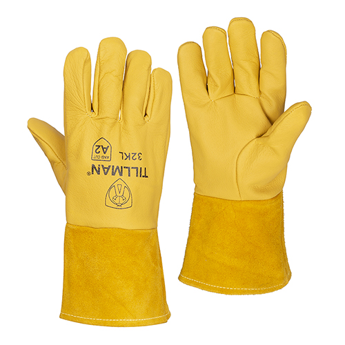 Welding Gloves Leather Goat Skin Tig Mig ANSI A2 Cut Protection