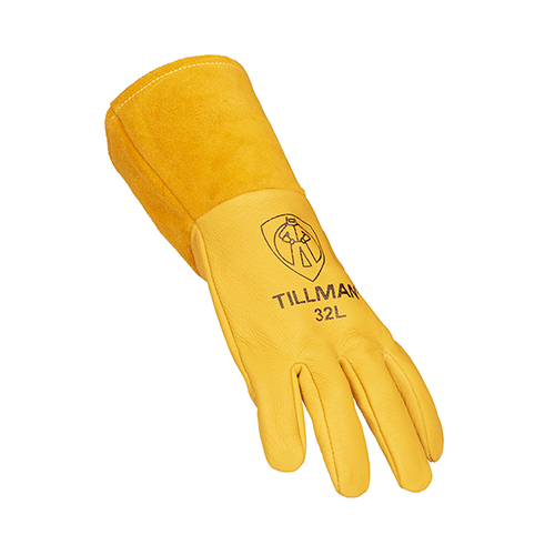 Leather 4... Tillman 32S Welding Gloves 1/pkg Tan Heavyweight Top Grain Pigskin 