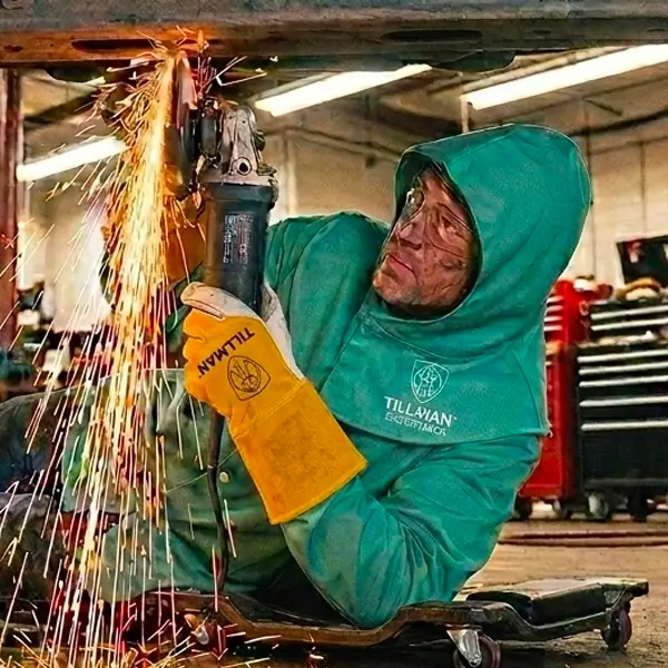 Tillman 6810 FR cotton welding hood with neck drape protection