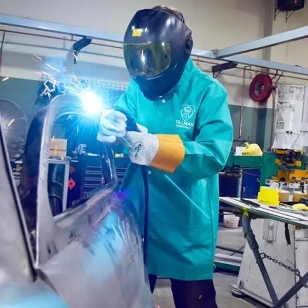 Tillman 683136 36-inch FR cotton welding jacket for extended protection