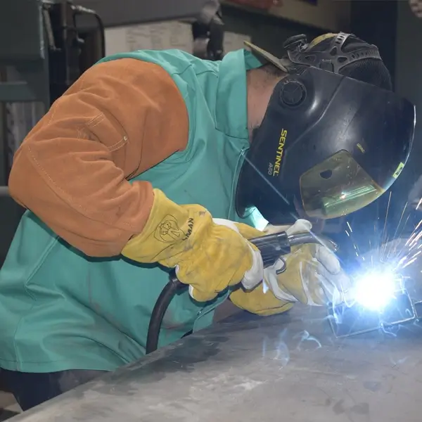 Tillman 9830 hybrid FR welding jacket with leather sleeves