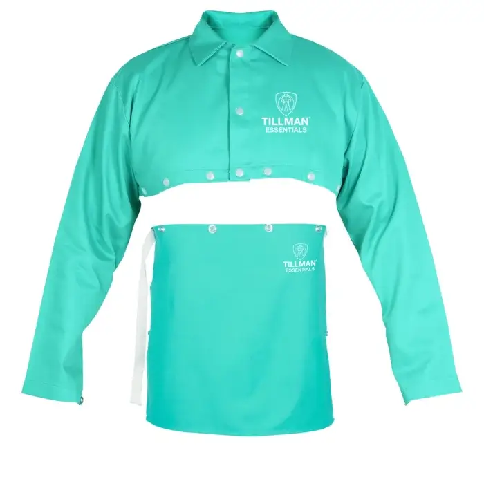 Tillman 6821 flame resistant cape sleeve with optional 6820 bib attachment for complete upper body protection