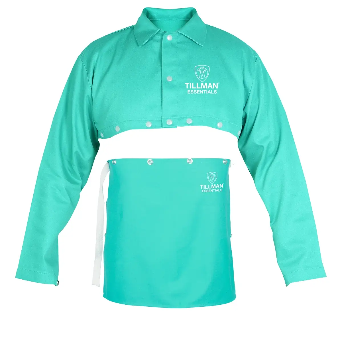 Tillman 6821 flame resistant cape sleeve with optional 6820 bib attachment for complete upper body protection