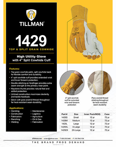 1429 Top & Split Grain Cowhide High Utility Glove | Tillman®