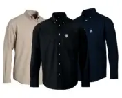 Tillman FreedomFlex Casual FR Shirts in khaki (6530), black (6510), and navy (6520)