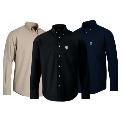 Tillman FreedomFlex Casual FR Shirts in khaki (6530), black (6510), and navy (6520)